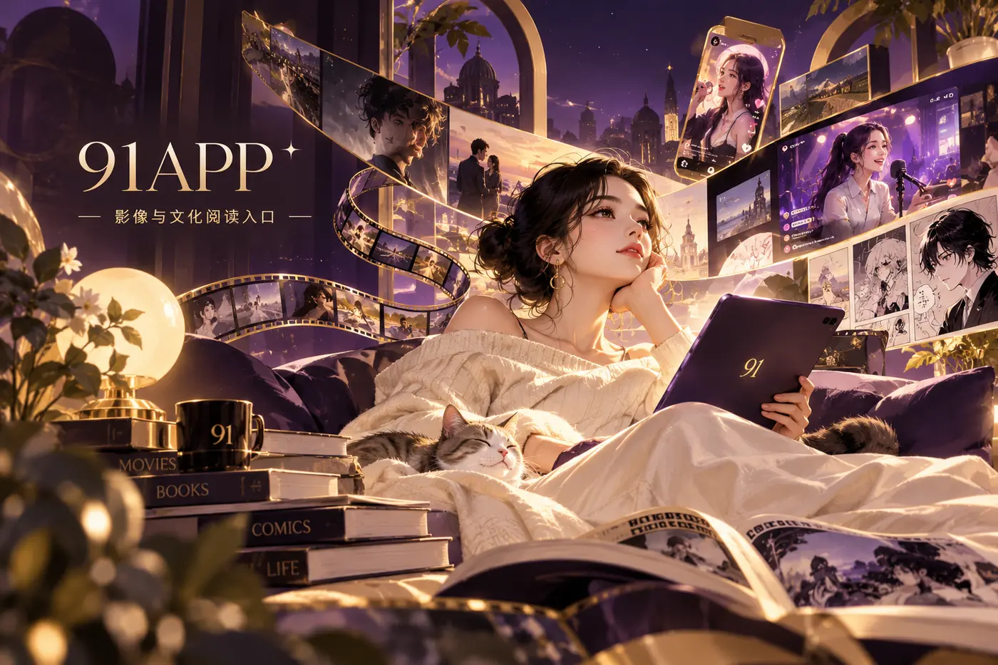 关于影像文化与阅读的横幅视觉